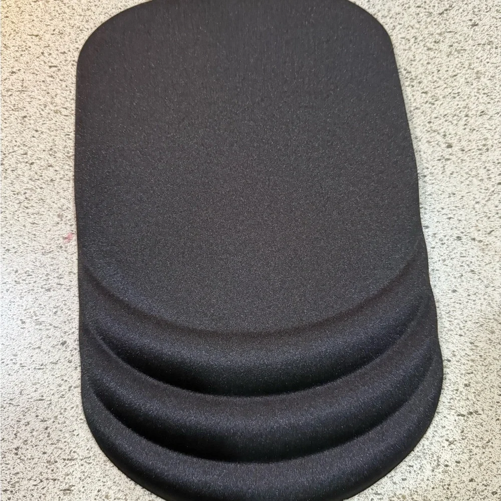 Black Ergonomic Mousepad with Memory Foam Wrist Rest Support - New